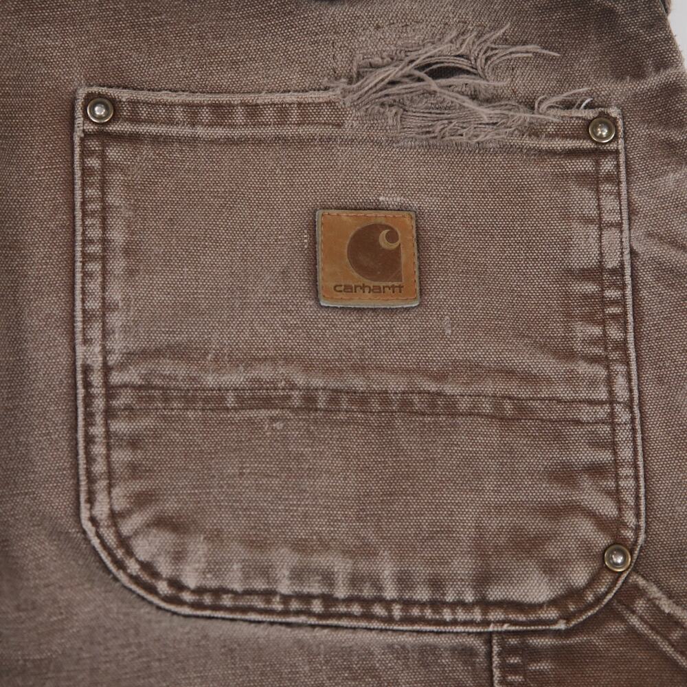 Vintage Carhartt B136 DKB Distressed Faded Brown Double Knee Pants 33x30 - Picture 11 of 16